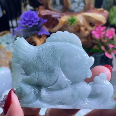 【闪购商品】颈饰未镶嵌翡翠鱼