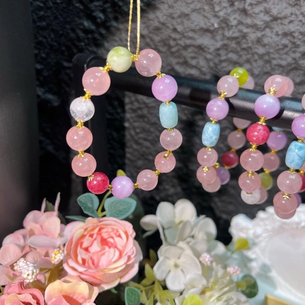 【晶澜月】A379【svip私人定制】天然粉水晶➕海纹石多宝手串多样发一