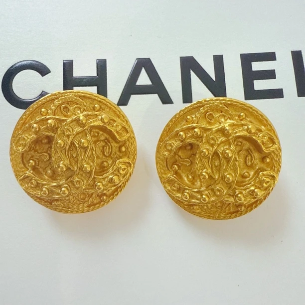 95新 Chanel/香奈儿 Chanel vintage香奈儿中古大号葡萄藤耳夹