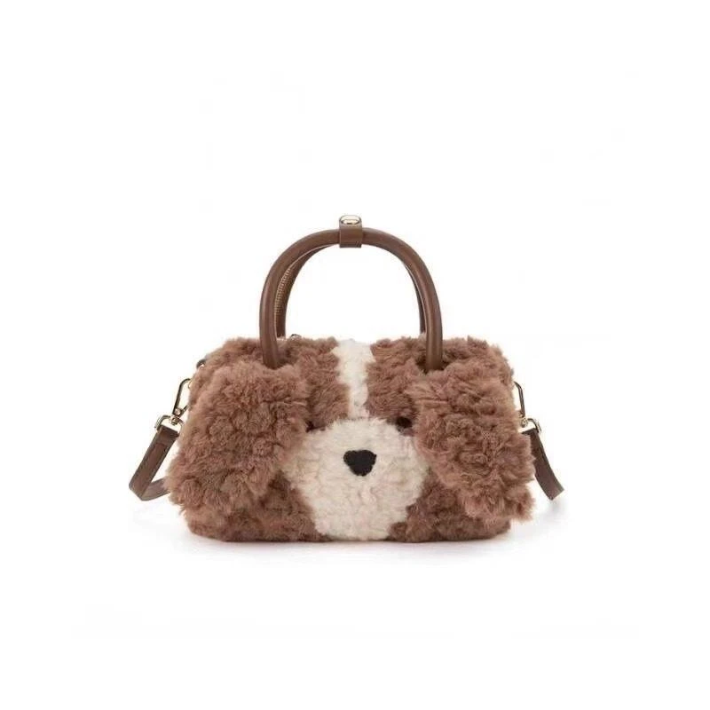 可比豆手提斜挎包2026年冬季新款女士小狗卡通迷你可爱女包百搭包