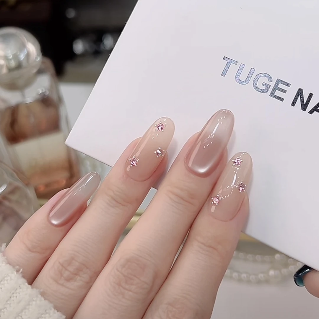 TugeNail “海棠映月” 【施家全华】猫眼美甲简约高级穿戴甲TGXX