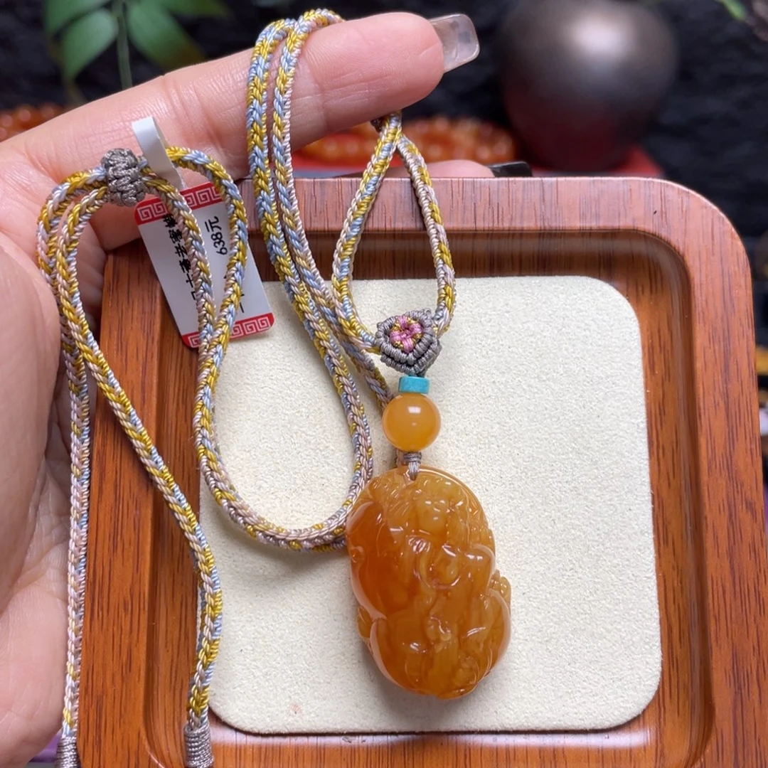 蜜蜡未镶嵌颈饰项链