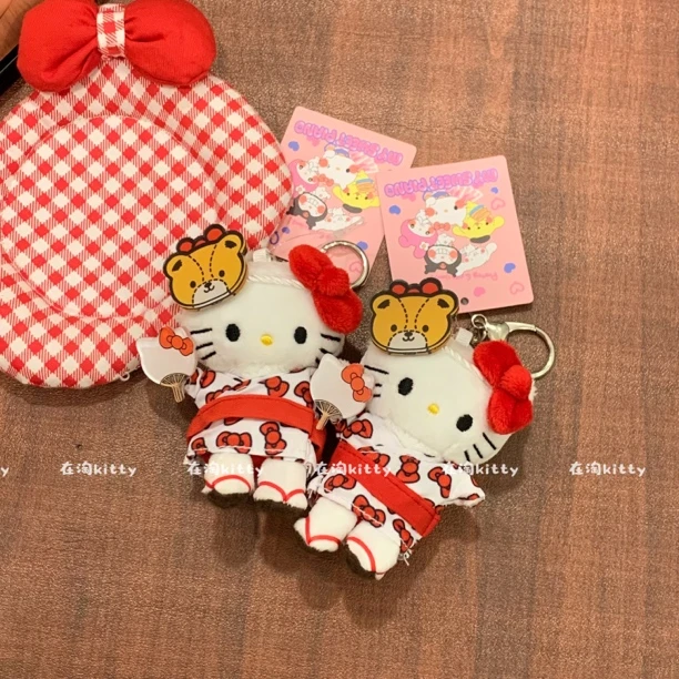 Me%联名系列满印蝴蝶结浴衣hellokitty包包挂件挂饰