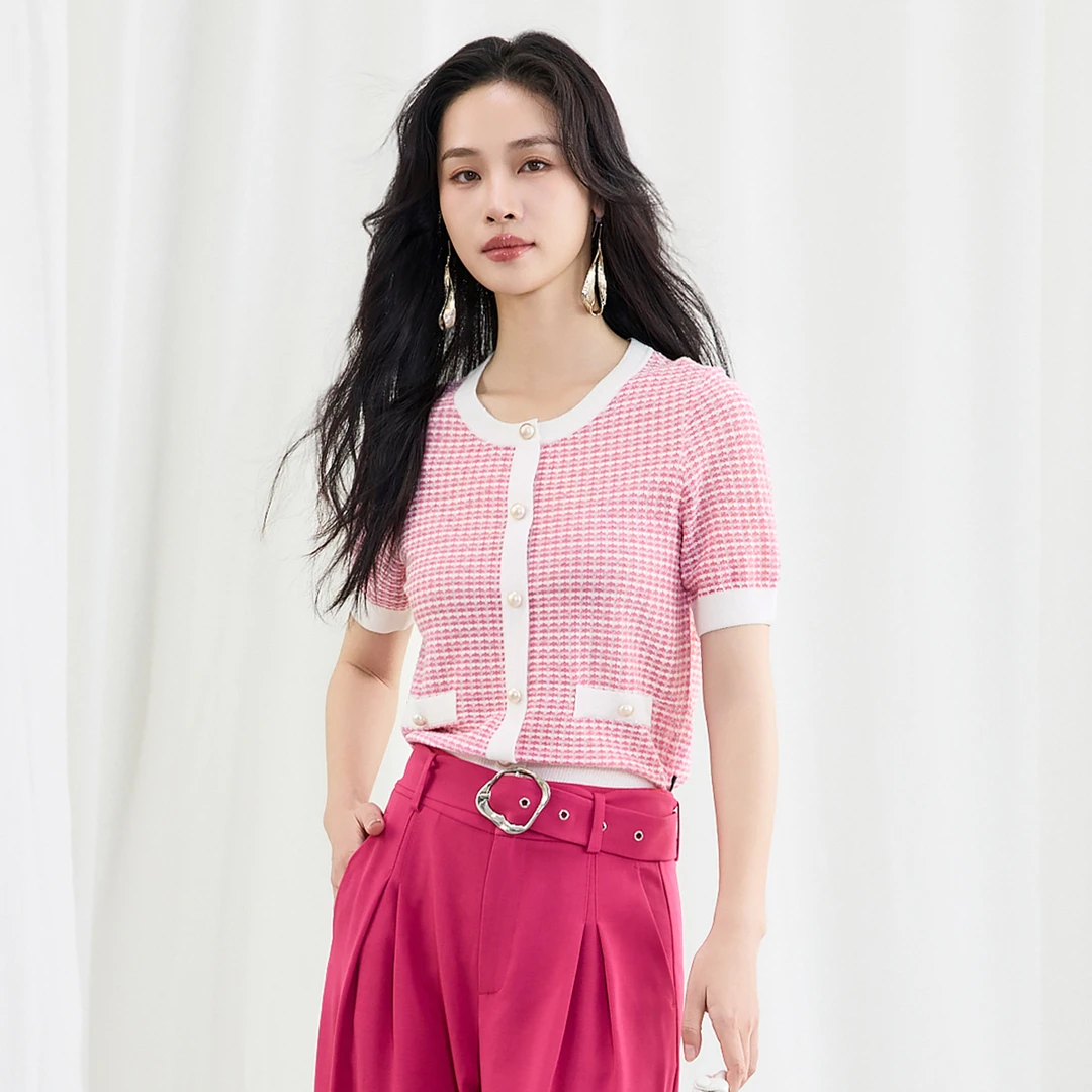 【达人专属】佳人苑针织衫女夏季新款J425055