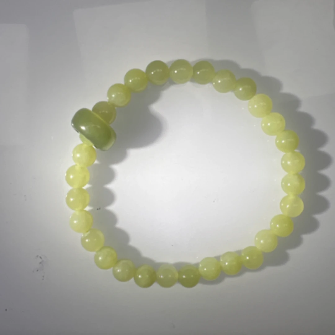 和田玉卡6mm手串编号022