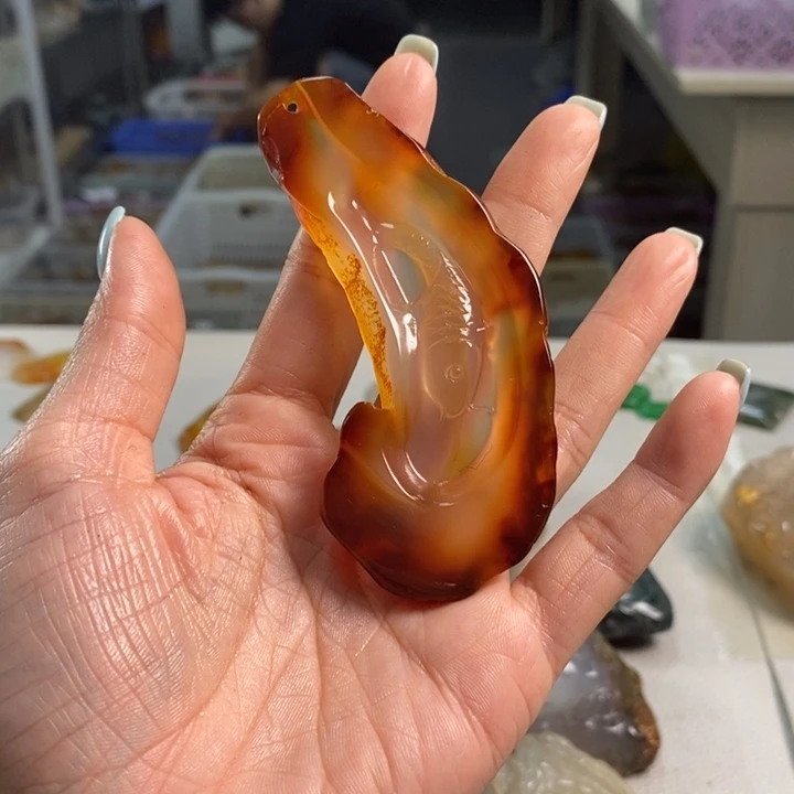 玛瑙/玉髓未镶嵌吊坠(不含链)