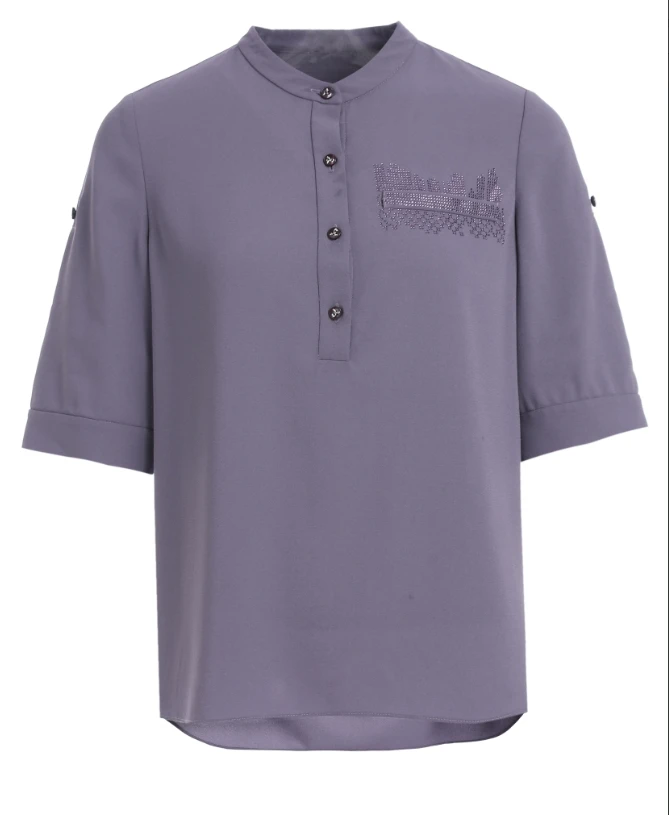 L·W画而诗紫色上衣LBB62017