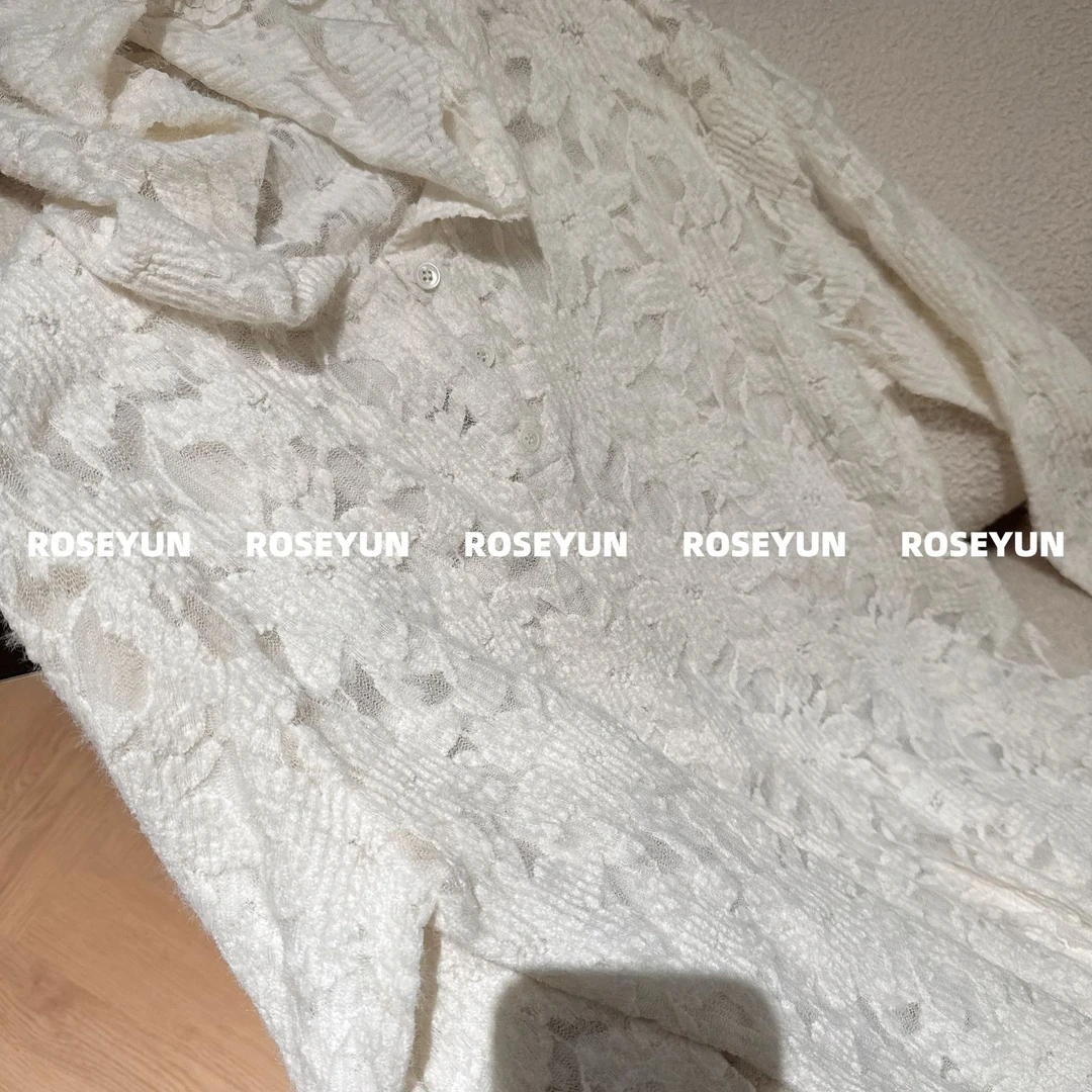 【Rose Yun】奶昔月光 浮雕提花连帽上衣 251004