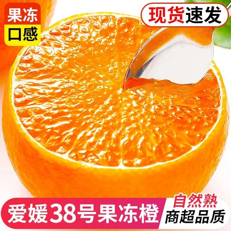 四川眉山爱媛38号果冻橙现摘皮薄多汁甜化渣产地无籽柑橘橙子新鲜