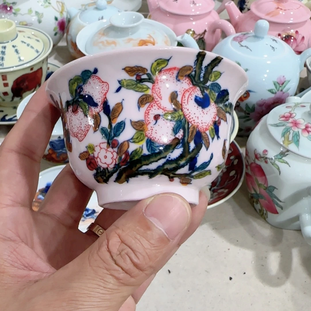 手绘瓷器，全部处理