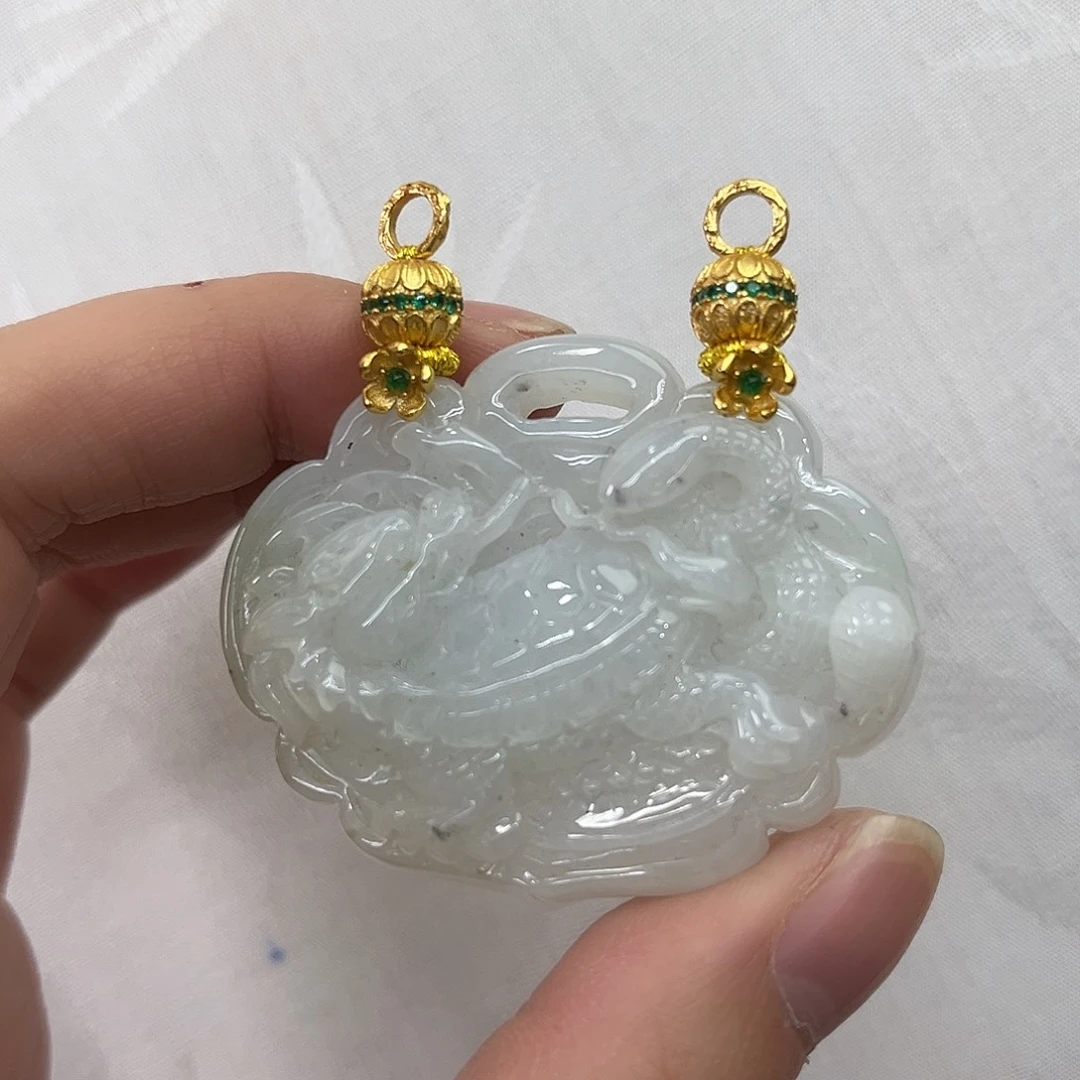 翡翠合金吊坠(赠链)国风