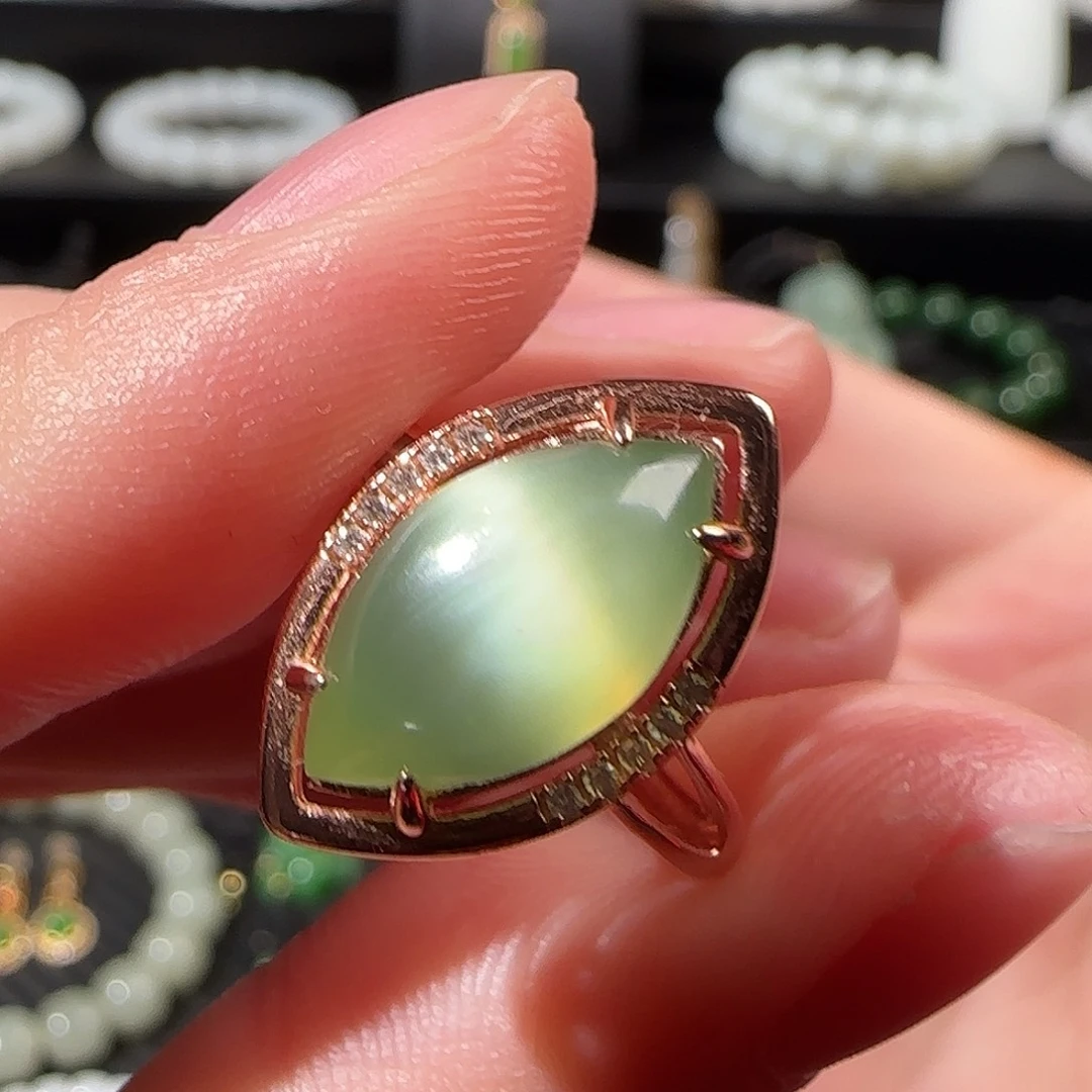 和田玉（碧玉）未镶嵌戒指