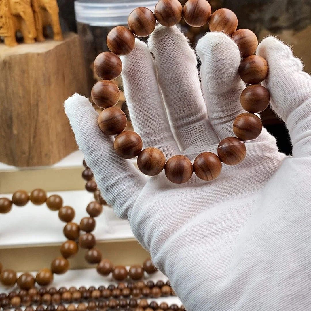 檀香木手串/手链横纹老山檀香1.2/沉水虎皮纹全品