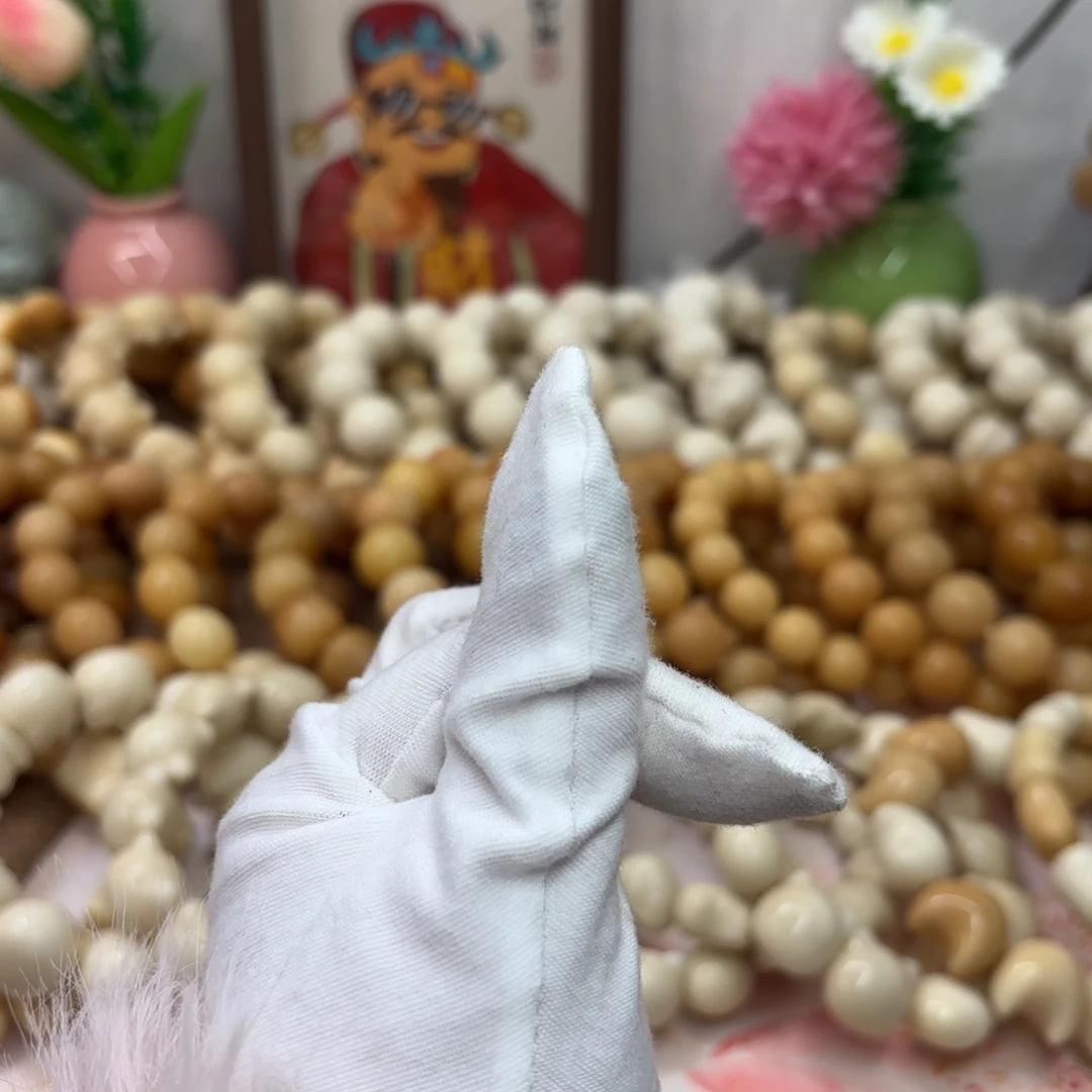 ****菩提根/象牙果吊坠18干磨落地果糖油渐变胖墩肠默认瑕单圈