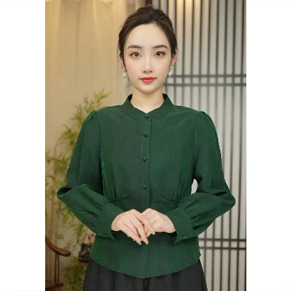 【林典】新中式高端桑蚕丝真丝上衣505