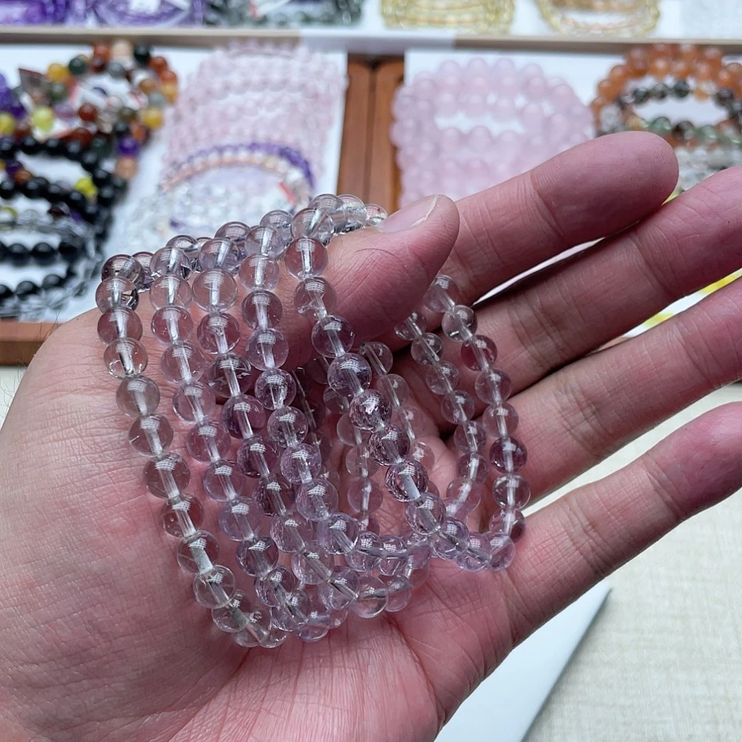 未镶嵌手串水晶渐变紫水晶手串