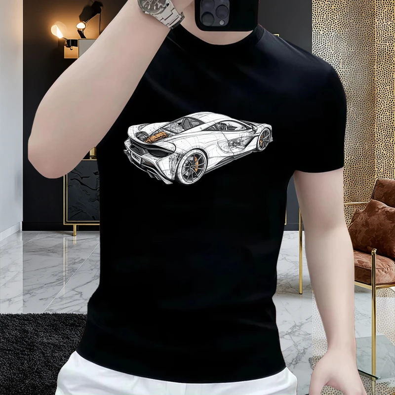 2025新款潮流痞帅潮牌印花宽松休闲重磅纯棉短袖T恤男女百搭上衣