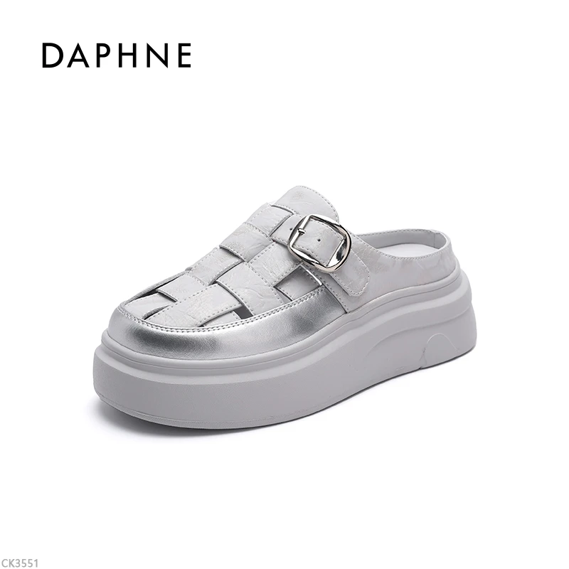 达芙妮镂空透气包头拖女2025夏季新款网红舒适时尚百搭休闲板鞋L