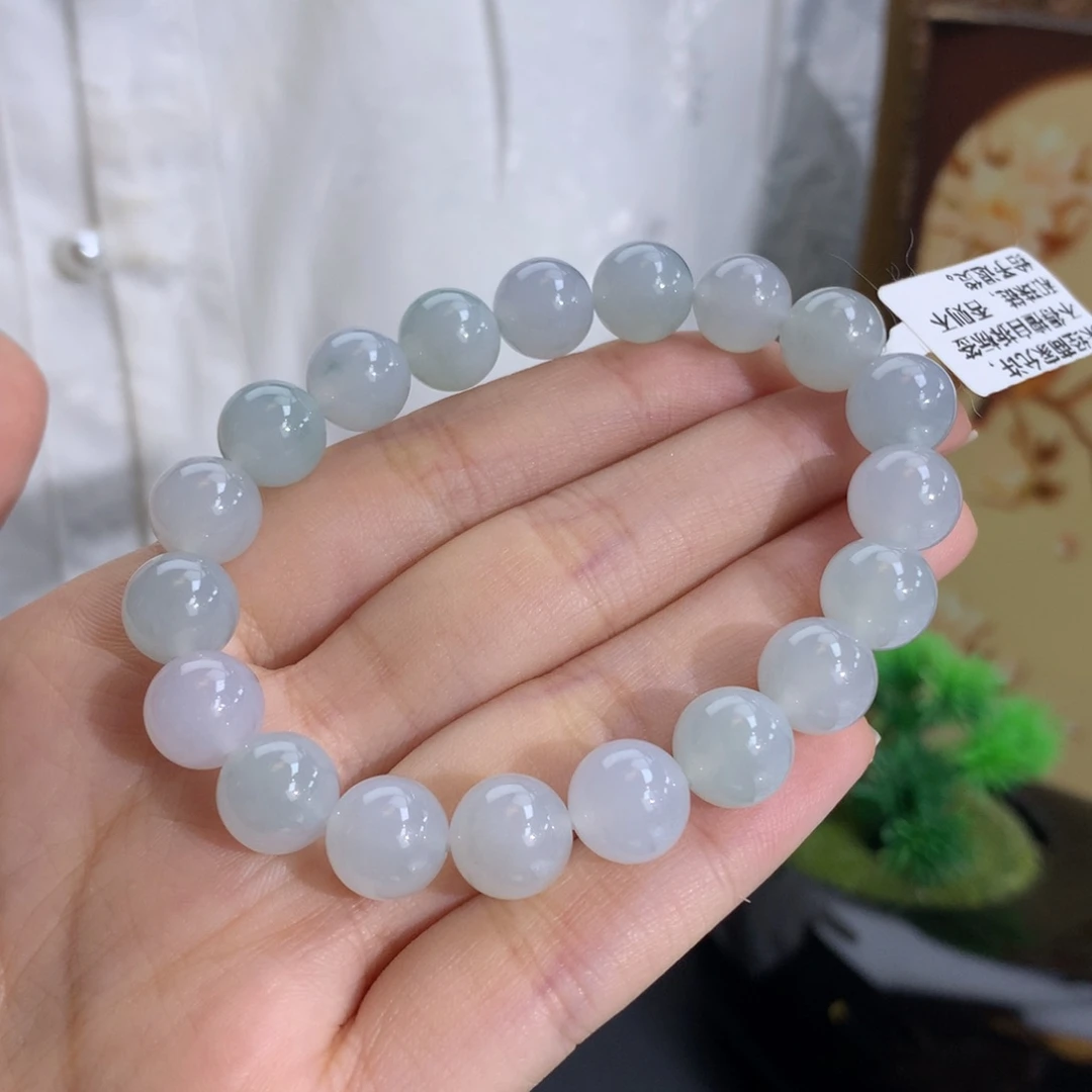未镶嵌手串翡翠卡10冰润胶蓝晴