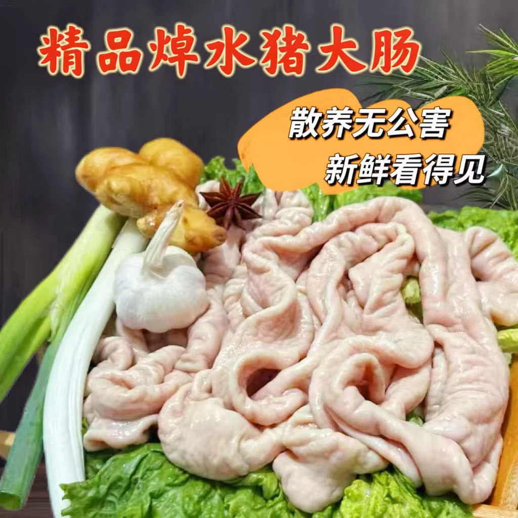 【到手3斤】精选一级土猪肥肠去油半熟猪大肠免洗整根肥肠 冷链发货