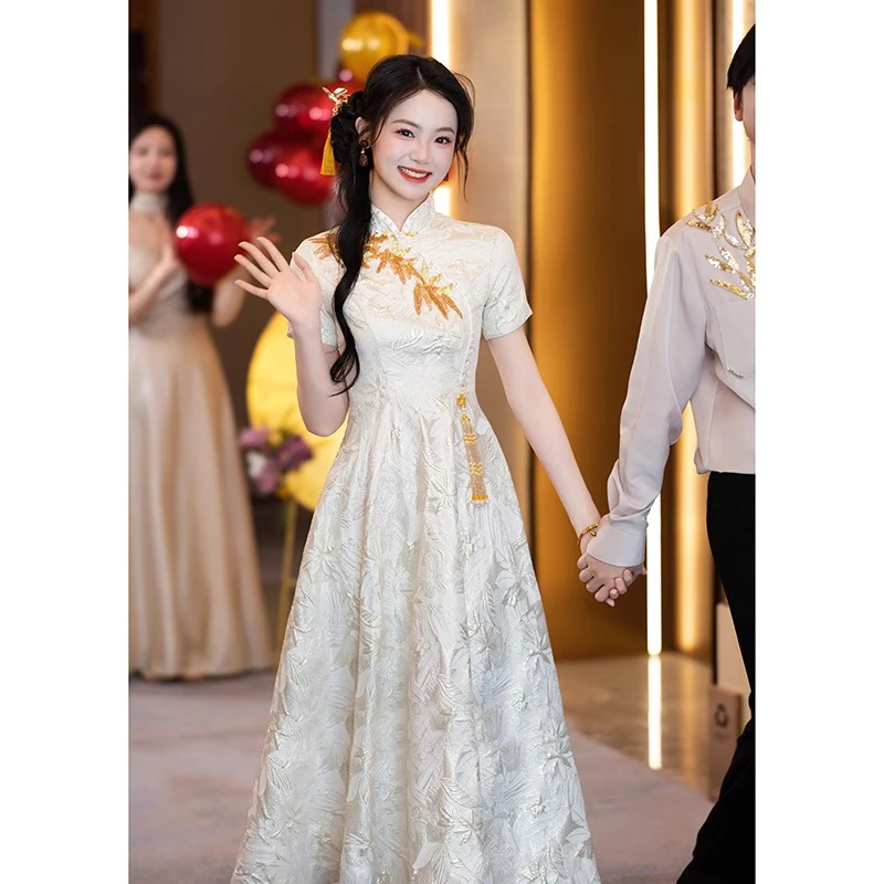 特大码胖mm晚礼服胖妹妹显瘦成人礼遮肚高级感200斤加肥加大女孩