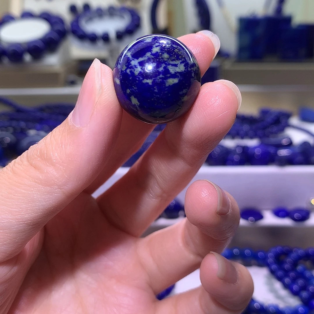 青金石未镶嵌天然原矿花珠21.m