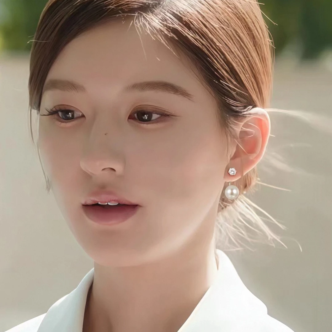 合金仿珍珠耳饰 许我耀眼赵露思许妍同款耳环气质温柔耳饰334耳钉
