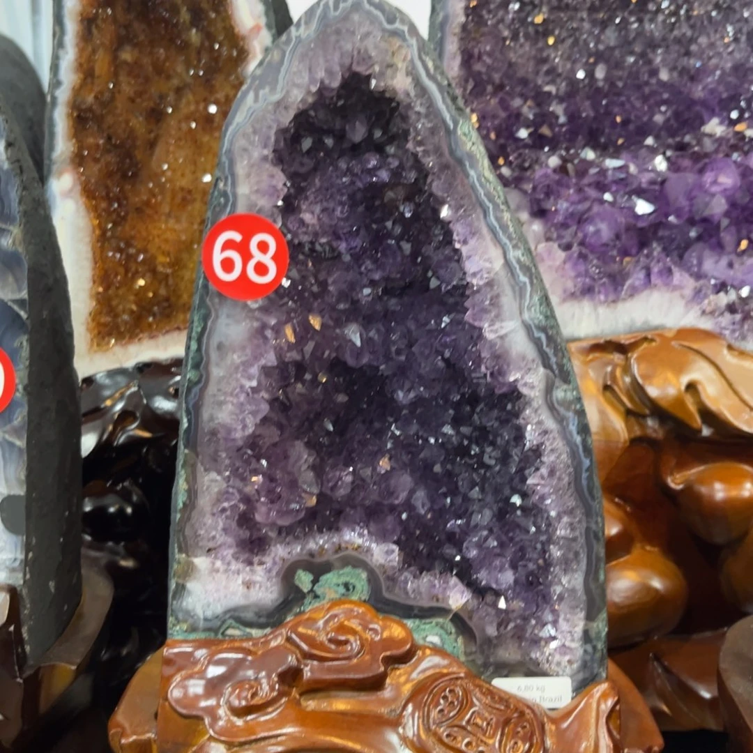 未镶嵌紫晶摆件水晶