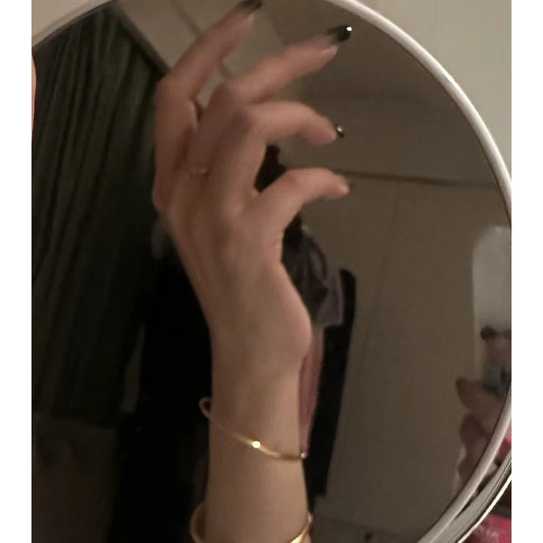 古法素圈k金实心手镯叠戴款（单个）