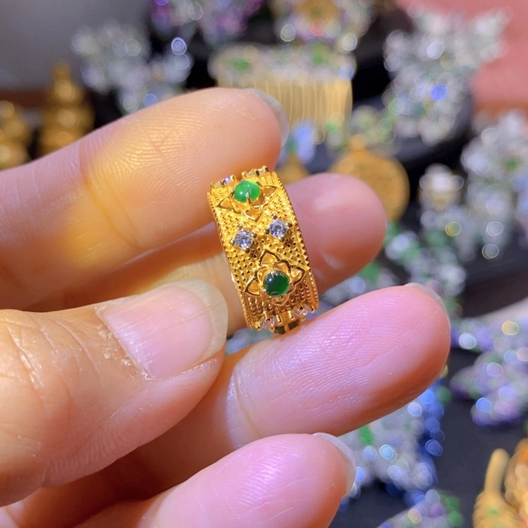 吊坠(不含链)银S925镶嵌翡翠