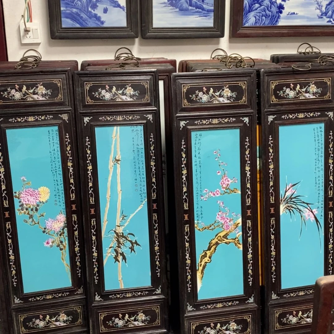 瓷片1.2*36*4景德镇瓷板画柴窑烧制