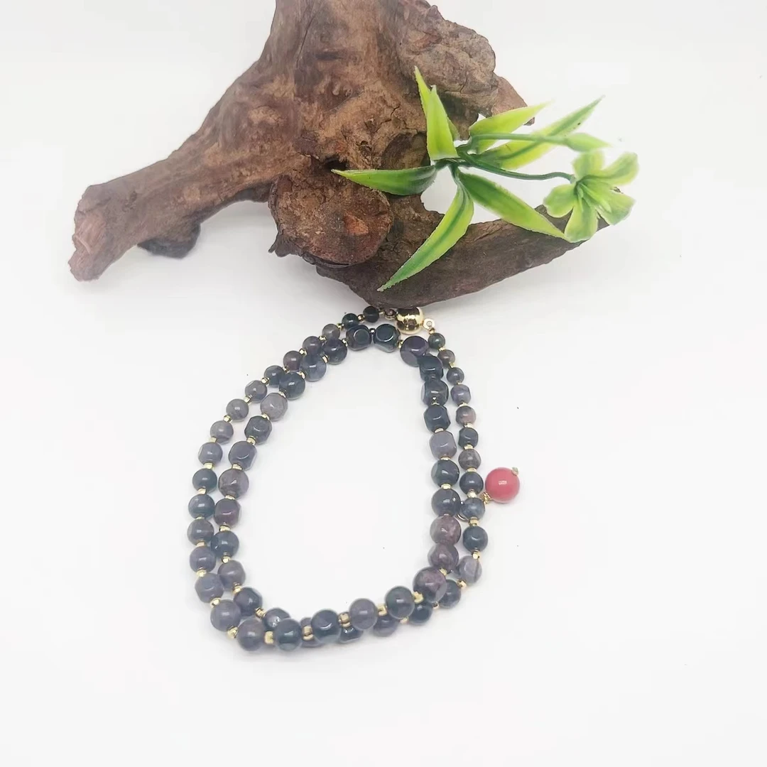 天然辰砂【鑫林珠宝】泥地项链时尚多样性发一SJL438