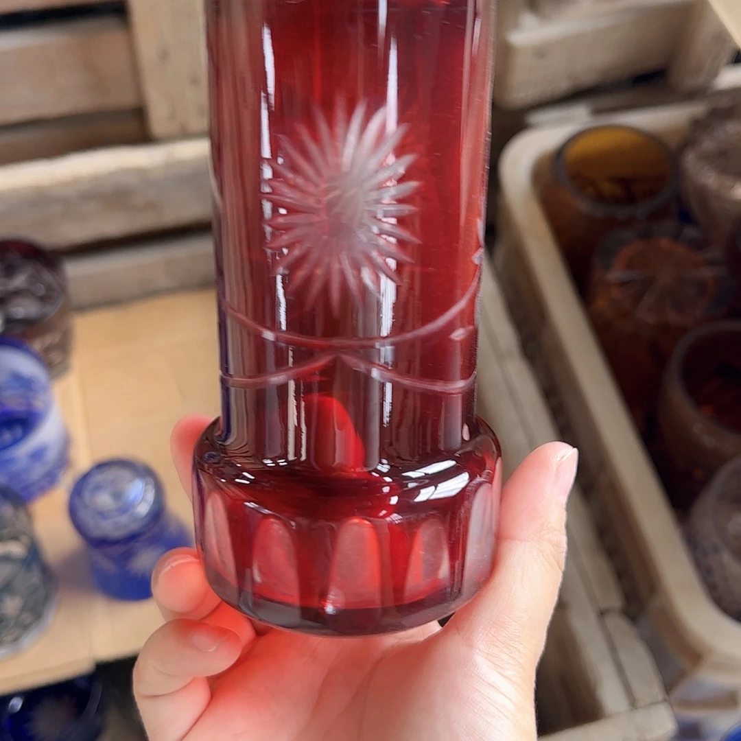 水晶玻璃高脚款微瑕一个