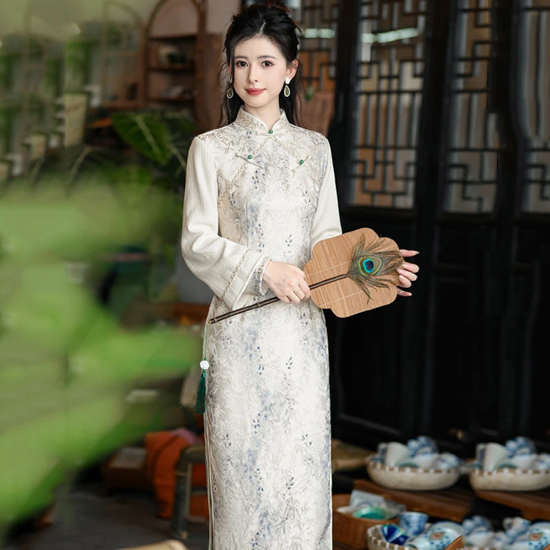 国风新中式日常改良2024新款年轻款女复古长袖平时可穿秋冬装