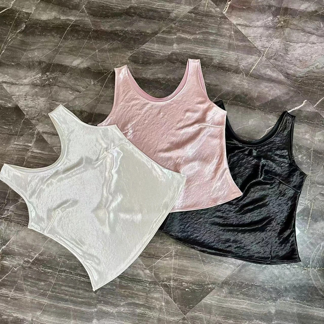 新中式国风背心圆领2024夏季新款简约百搭显瘦打底吊带背心女