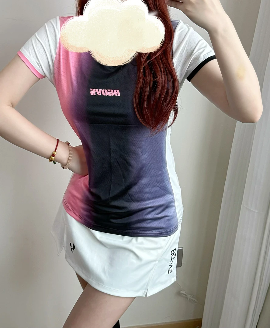BGOVS韩国2025夏季新品羽毛球服男女速干吸汗运动短袖情侣短袖T