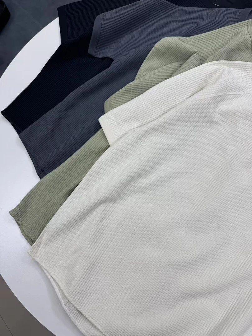 VERIKS 华夫格圆领休闲短袖T恤