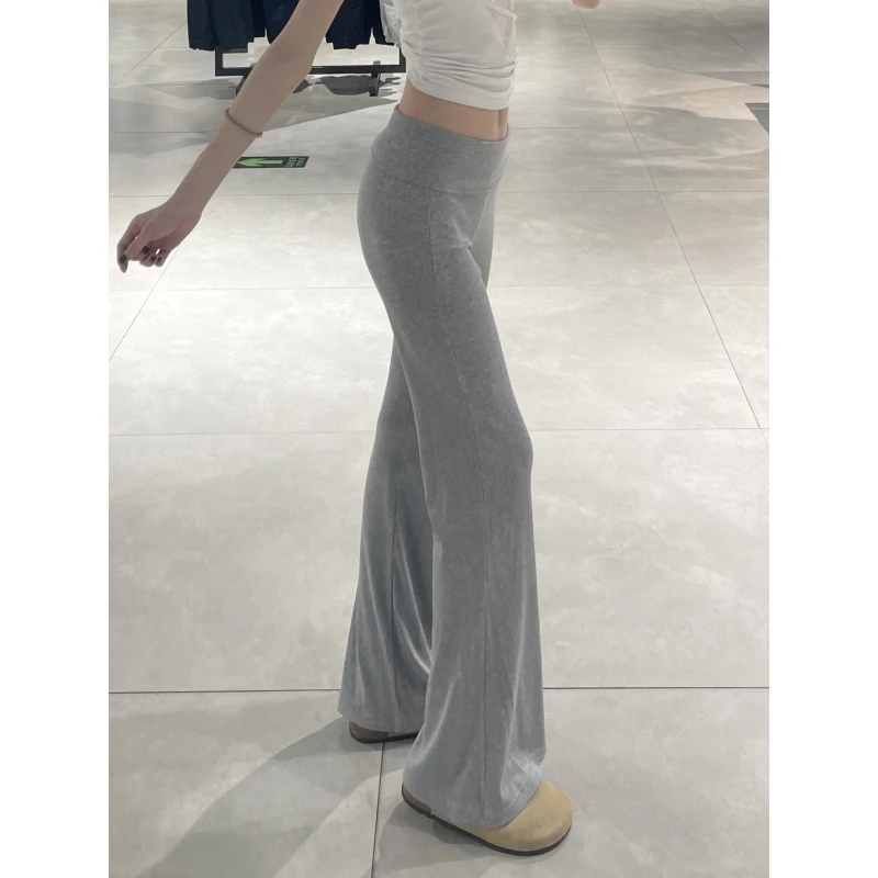 180高个子175加长微喇云朵裤女针织裸感垂垂裤修身显瘦休闲瑜伽裤