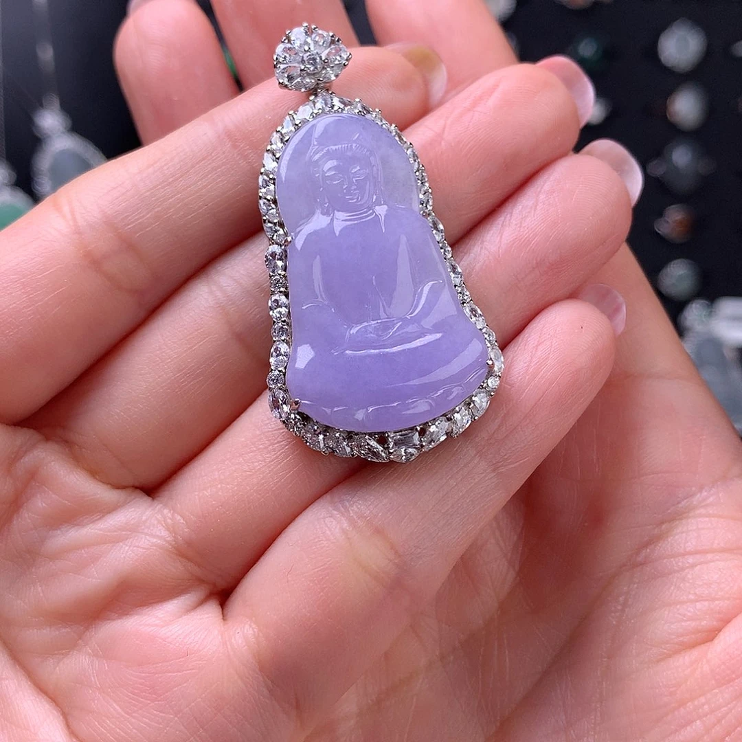 颈饰银S925镶嵌翡翠1111111