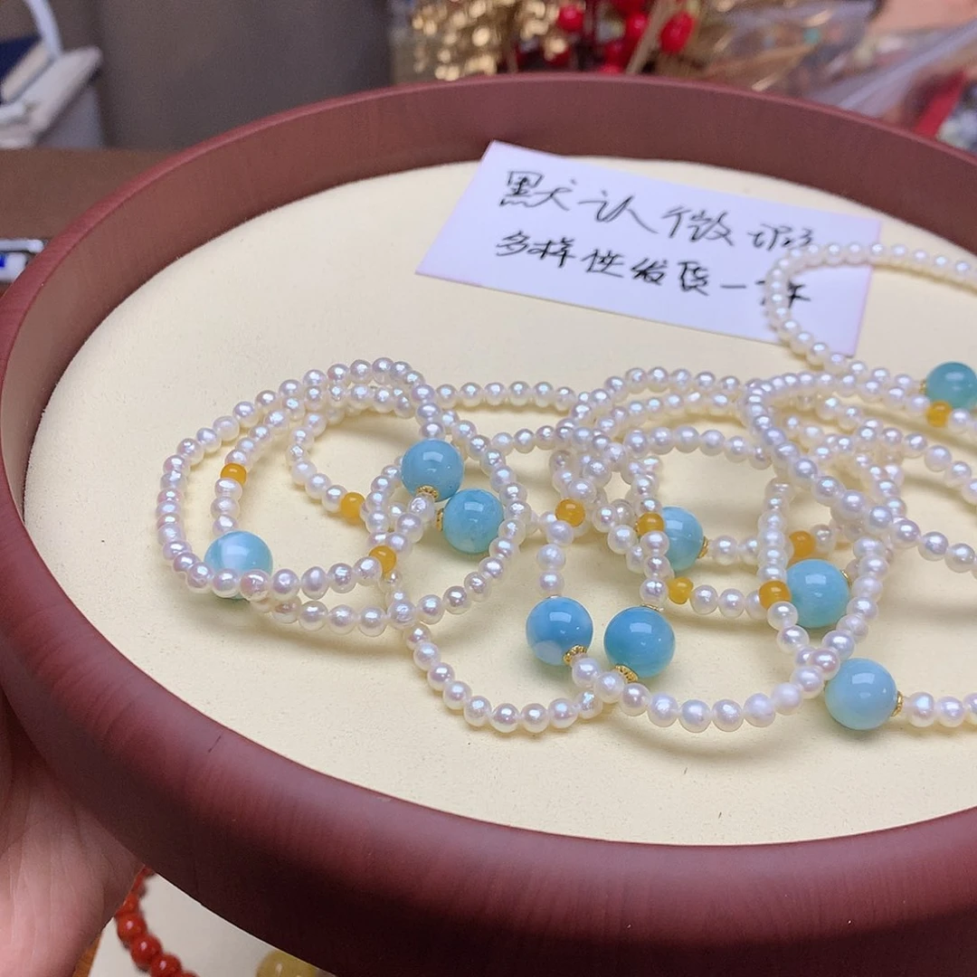 针钠钙石（海纹石）颈饰未镶嵌