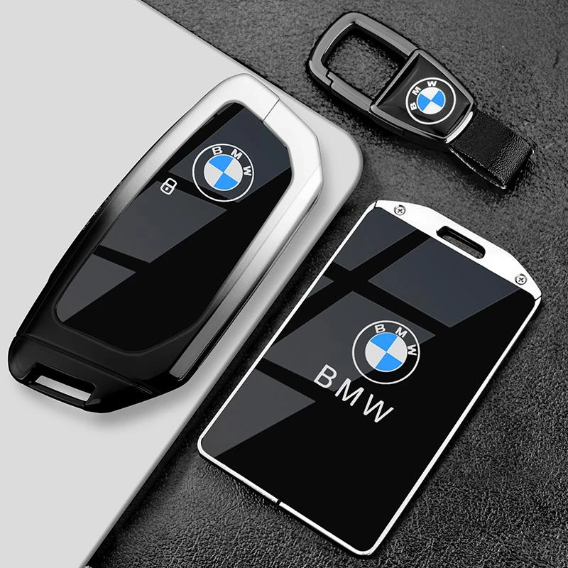 宝马卡片钥匙套2024款X5L新5系535le新7系卡套X1X5X6X7金属壳扣包