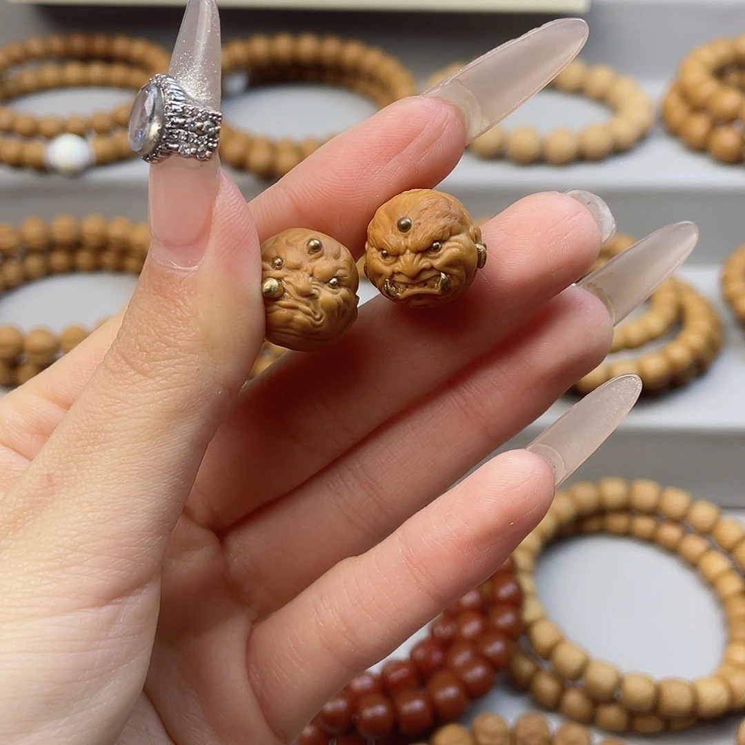 猴头核桃手串吕*獠牙恶僧 烟鬼恶僧