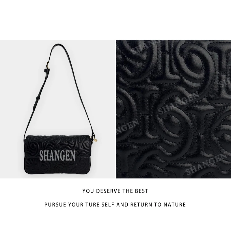 【尚恩CC】ZT-95005-黑色-轻奢时尚女士新款单肩斜挎包