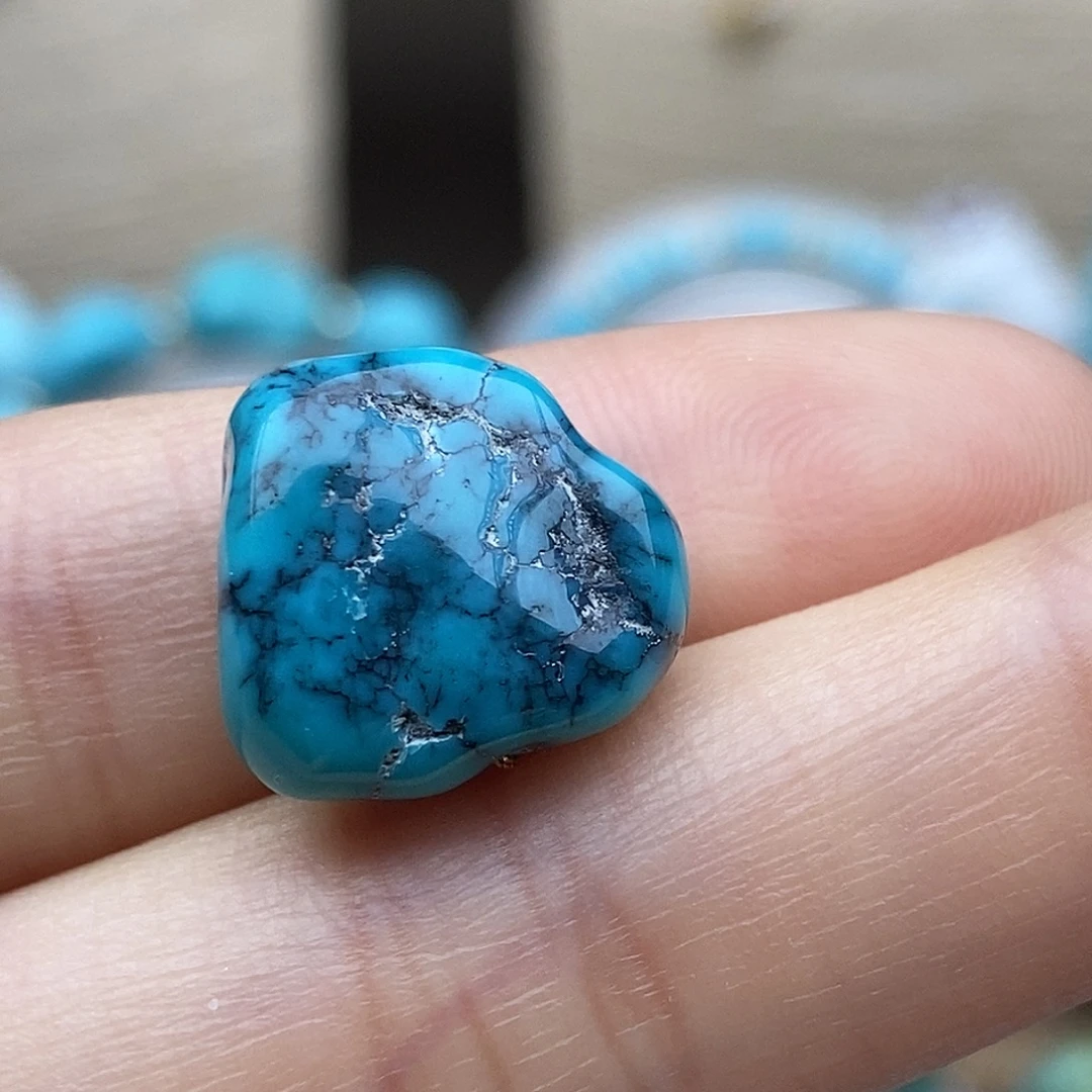 绿松石未镶嵌玻璃级玉化蓝随行