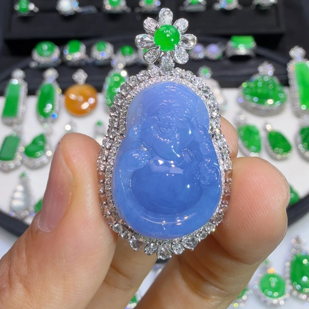 翡翠18K金镶嵌颈饰收到货48小时鉴赏期