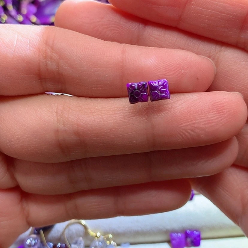 【闪购商品】苏纪石（舒俱来）耳钉银S925镶嵌