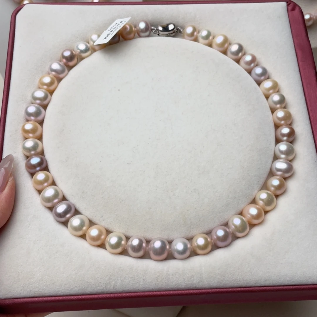 颈饰银S925镶嵌淡水珍珠11-12