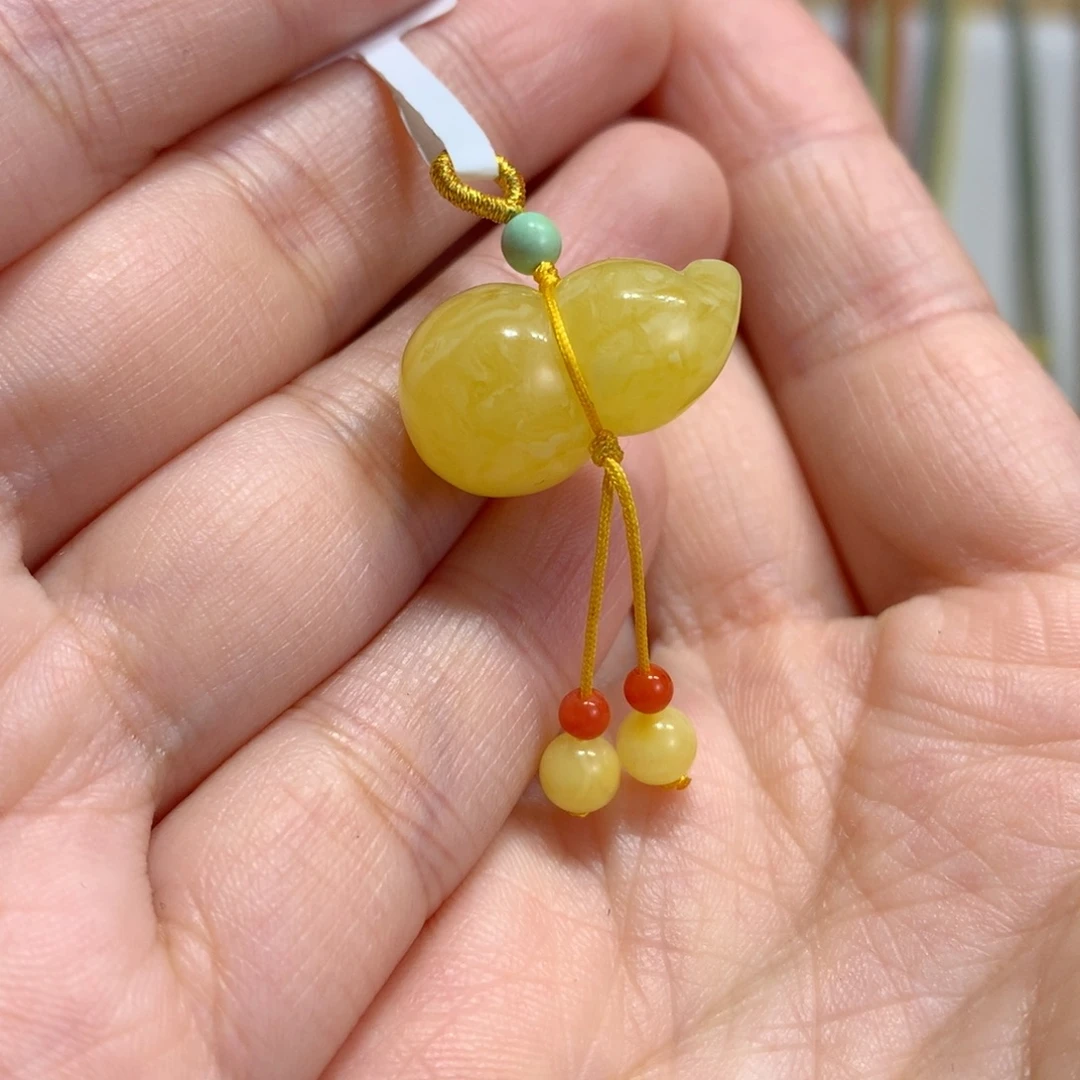 蜜蜡未镶嵌裸石葫芦
