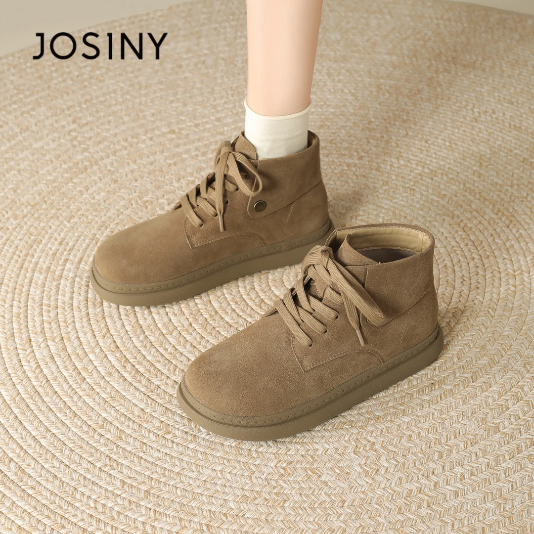 卓诗尼休闲百搭马丁靴女2025新款厚底增高短筒靴子英伦风勃肯短靴