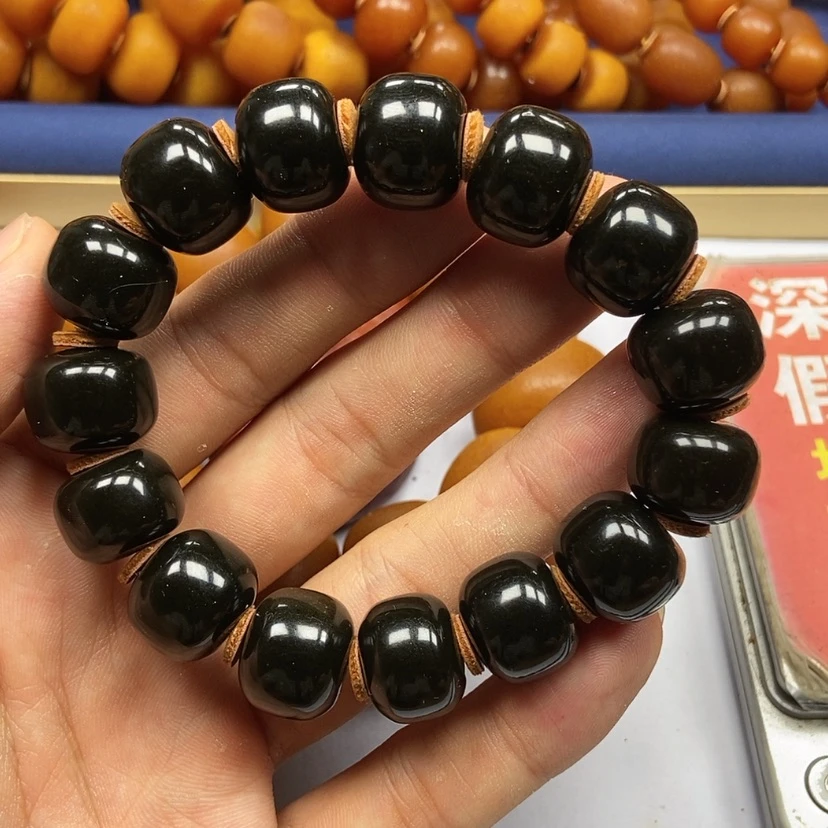 【闪购商品】裸石琥珀未镶嵌黑药珀